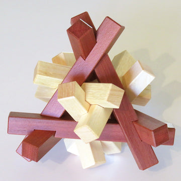 Reza 4-4 - Polyhedral shape interlocking burr puzzle